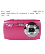 Vivitar 5118 5.1 MP Digital Camera - Pink Brand New - $398.70 MXN