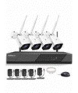 SANSCO 8CH Audio Full HD 2MP Wireless CCTV Camera Security System  - £275.41 GBP