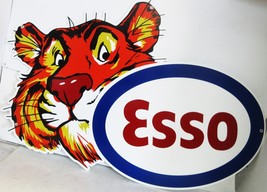 ESSO Tiger Laser Cut Image Logo Metal Advertisement Sign - $147.51