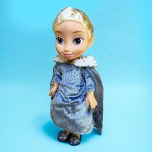 Disney Princess Frozen Elsa Toddler Doll 13” Glitter Dress Lights & Sounds Works - $13.90