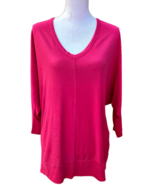 a.n.a. ana Women&#39;s Top Shirt Tunic Blouse Size Large Pink Dolman Sleeves... - £7.58 GBP