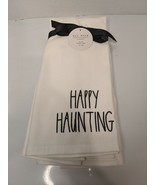  RAE DUNN  HALLOWEEN  Dish Towels TRICK or TREAT &amp; HAPPY Haunting (2)NEW - £13.21 GBP