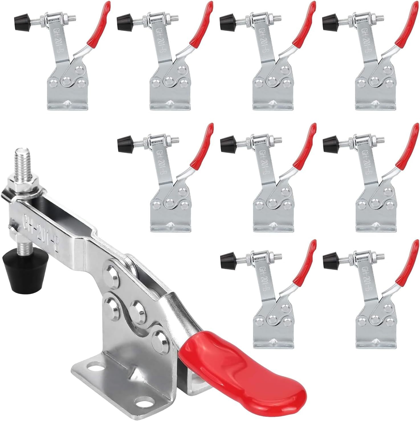 Chfine 10 Pack Toggle Clamps, Hold Down Clamp 220Lbs Holding, Crosscut Sled - $36.29