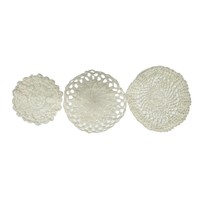 Doilies Handmade Round Crocheted Vintage Doily 1950’s lot. 3 Pieces - £12.41 GBP