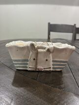 Mud Pie Easter Bunny Mini Baker Set Stripes Wooden Spatula 3&quot; x 6&quot; - $21.03