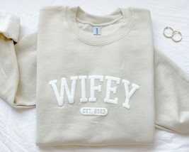 Personalized Wifey Sweatshirt, Wedding Gift, Gift for Bride, - £63.53 GBP