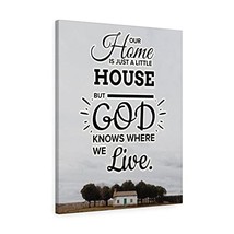 Express Your Love Gifts God Knows Where We Live Inspirational Verse Prin... - £108.73 GBP