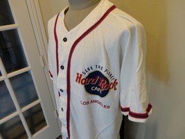 Vtg Hard Rock Cafe Los Angeles 1 Baseball Jersey Cotton Adult M Save the Planet - £27.20 GBP