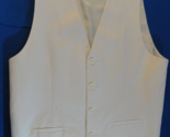 CALVIN KLEIN 4 BUTTON WHITE TUXEDO DRESS SUIT WEDDING PROM QUINCE VEST XL - $39.59