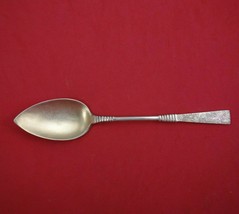 Shiebler Sterling Silver Melon Spoon Gold Washed with faux Mokume swirl 6&quot; - £62.29 GBP
