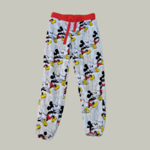 Disney Mickey Mouse Pajama Pants Womens Small 4-6 White Red - £10.02 GBP