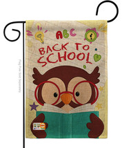 Owl Back to School Burlap - Impressions Decorative Garden Flag G135211-DB - £18.02 GBP