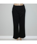 Bellissa Women&#39;s Black Pants with Side Slits and Zipper size Petite 8 - $9.49