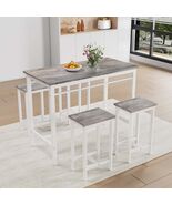 Modern 5-Pc White Oak Bar Table Set with 4 Stools - €174,74 EUR