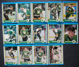 1989-90 O-Pee-Chee OPC  Minnesota North Stars Team Set of 14 Hockey Cards - £5.50 GBP