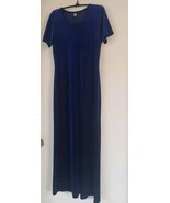 Velvet Evening Gown Royal Blue Dress Women&#39;s Size Medium - $59.40