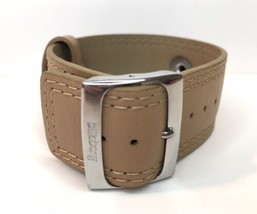 Billabong Beige Tan Genuine Leather Belt Buckle Cuff Bracelet  - £12.94 GBP