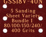 Bosch GSS18V-40N - 80/100/150/240/400 Grits - 5 Sandpaper Variety Bundle I - $4.99