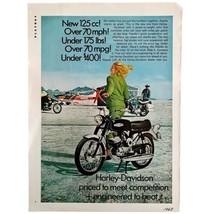 Harley Davidson Rapido 125 Advertisement 1968 Motorcycle Ephemera LGBinHD - $39.99
