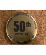 Washington Huskies Dog House 50th Anniversary Pin Football 1934-1984 - £7.40 GBP