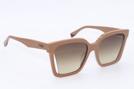 New Fendi Fe 40085I 57F Brown Gradient Authentic Frames Sunglasses 55-18 - £448.43 GBP