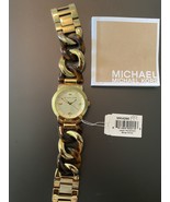 Michael Kors Women&#39;s Watch Goldtone and Tortoise Adjustable Bracelet - £51.95 GBP