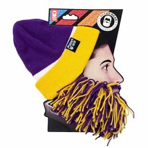 Beard Head Tailgate Purple Yellow Minnesota Vikings Knit Bearded Face Ma... - $29.95