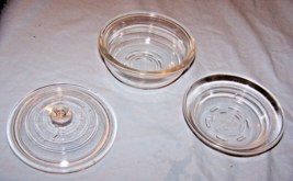 Vintage Lot of 3 Child&#39;s Glasbake Glass Covered Casserole, Bowl - £7.50 GBP