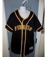 True Fan Pittsburgh Pirates Black Short Sleeve Button Down Shirt Size M ... - £20.36 GBP