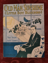 RARE Sheet Music Old Man Sunshine Little Boy Bluebird Mort Dixon Harry Warren - £12.66 GBP
