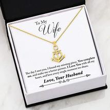 Express Your Love Gifts to My Wife You Complete Me Anchor Necklace Stainless Ste - £34.79 GBP