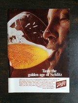Vintage 1969 Schlitz Beer Full Page Original Ad 324 - $6.92