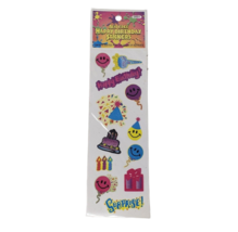 Vintage Acid Free Happy Birthday Colorful Stickers 1 Sheet Sealed New - £10.64 GBP