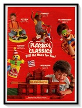 Playskool Toys Lincoln Logs Play-Doh Ad Vintage 1992 Magazine Advertisement - $9.70