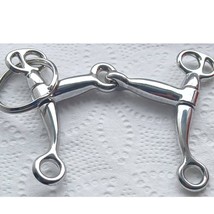 Tom Thumb Equestrian Horse Bit Keychain Bag Charm Silver Tone - $14.85
