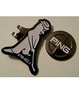 Ping Brand Pingman Hat Clip and Ball Marker Black and White - Special Buy ! - $16.78