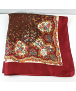 Liberty of London 100% Silk Twill Red Brown Floral Foulard Border Scarf ... - $1,411.90 MXN