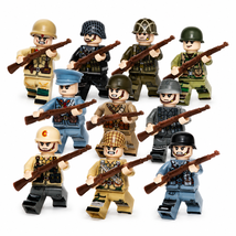 WW2 Periods 6 Countries Army Soldiers 10pc Minifigure Set B - $15.03+
