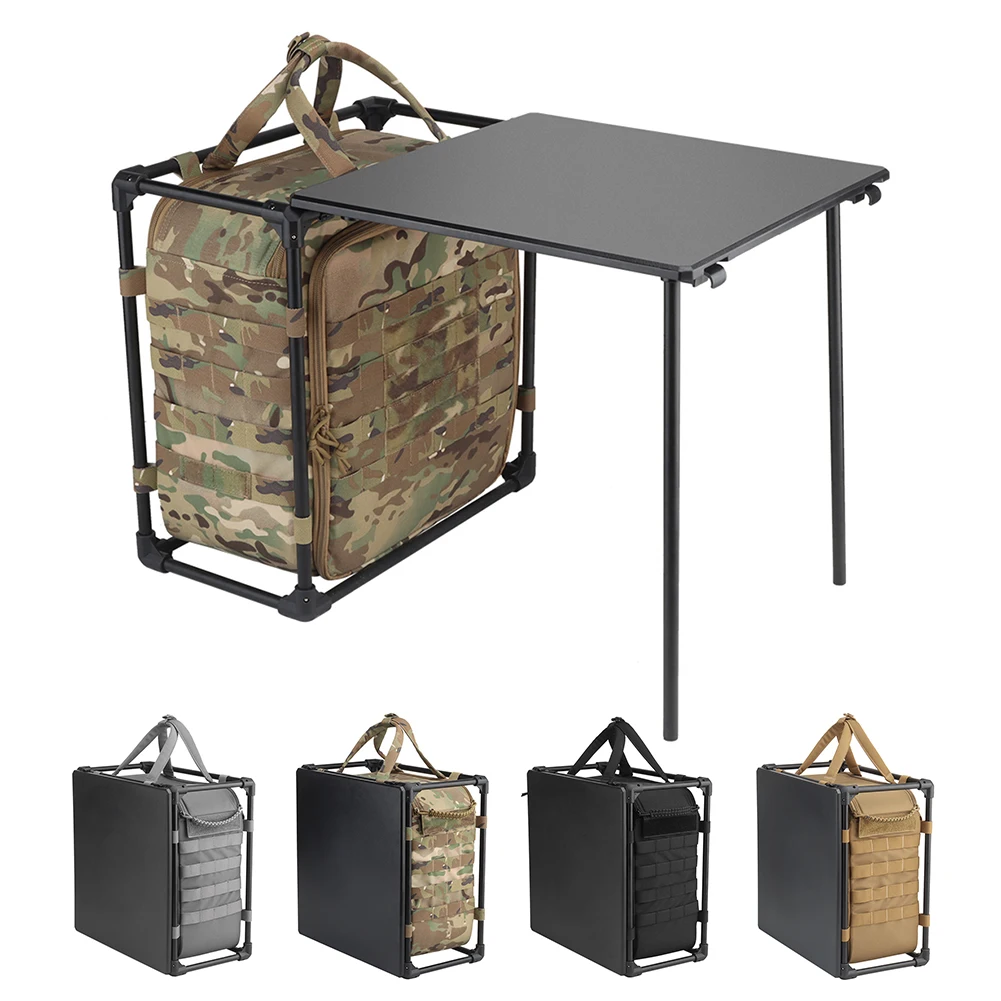 Tactical Camping Table Large Backpack Extended Desktop Outdoor Bivouac T... - $190.16+