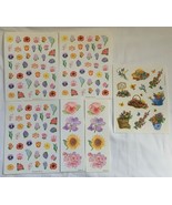 4 Sticker Sheets VINTAGE 1995 Hallmark Cards Spring Flower Garden Floral... - $13.53 CAD