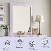 Gaines 34&quot;x39&quot; Mirror, Pink High Gloss Finish - $168.00