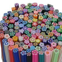 Fujiyuan 20 PCS Mixed Flower Fimo Polymer Clay Cane Rod Nail Decorations... - €3,87 EUR