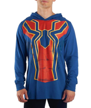 The Iron Spider Avengers Long Sleeve Shirt Hoodie (Large) Blue/Red - £8.00 GBP