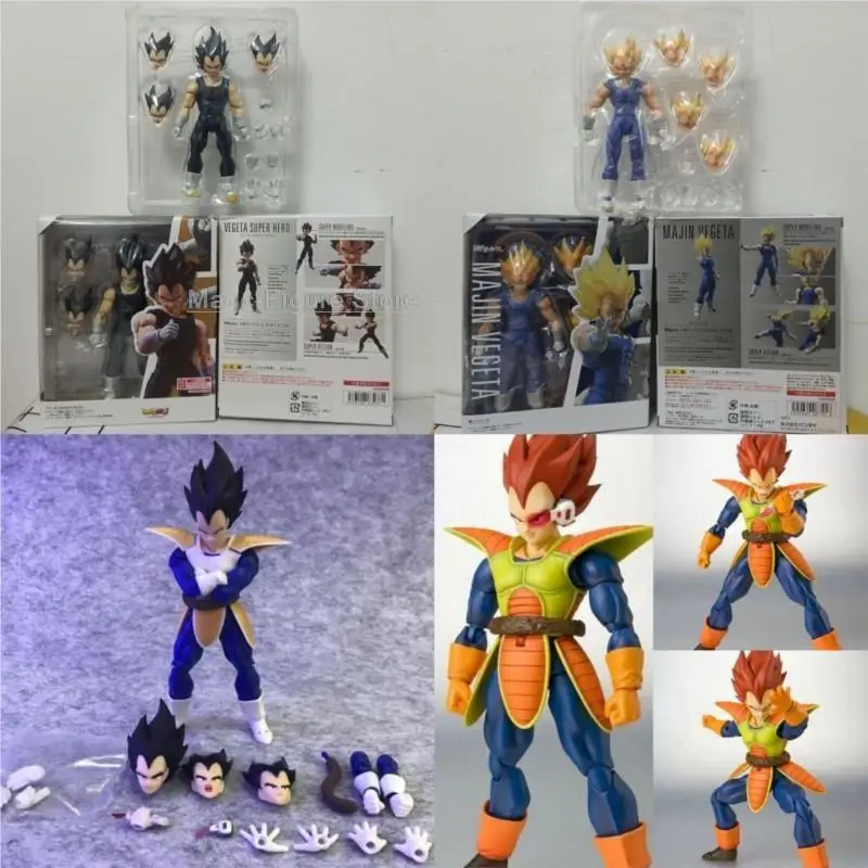 SHFiguarts Dragon Ball Z Figure Super Hero Saiyan Son Goku Statue Majin Vegeta - £30.46 GBP+