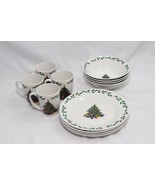 Gibson Christmas Tree Plates Bowls Mugs Lot of 12  Xmas - $419.95 MXN