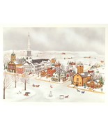 Poster New England Village Town in Winter by Mikke Wotton Print - £16.01 GBP