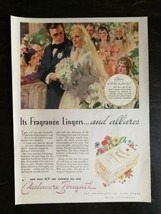 Vintage 1935 Cashmere Bouguet Soap Wedding Art Deco Full Page Original A... - $6.64
