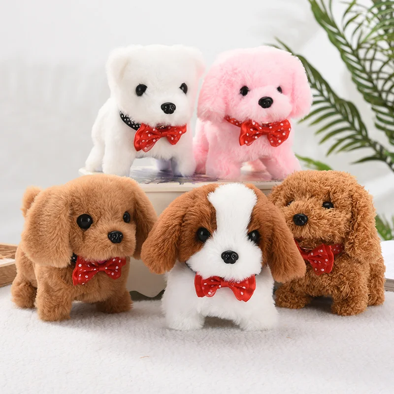 Electronic Plush Toys Walking Barking Cute Puppy Pet Dog Toy with Battery - £13.10 GBP