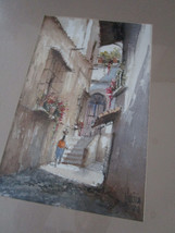 Mauricio Turu Watercolor On Cotton Paper Profesionally Framed -SPAIN STREET- - £466.02 GBP