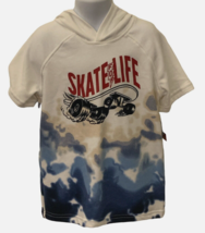 365 Kids Garanimals Boys Tie Dye Hoodie Skate For Life Size 6 Short Sleeve - £7.81 GBP